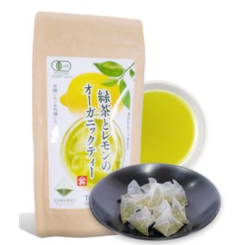 Green Tea Lemon Organic Tea Bag 0.1 oz (3 g) x 12 Biodegradable Filter Unscented Organic Sanei
