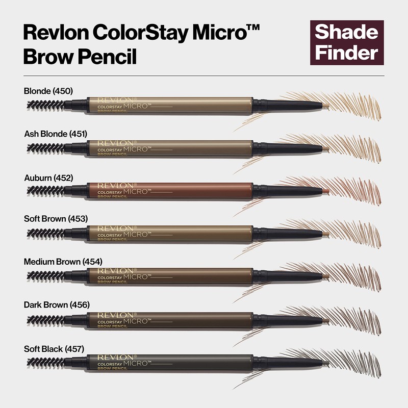 Revlon ColorStay Micro Eyebrow Pencil with Built In Spoolie Brush,