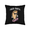Smarty Pants Designs Party, Funny Taco Lover Gift Throw Pillow,
