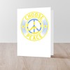 CafePress Choose Peace Save Ukraine Folded Greeting Card Glossy