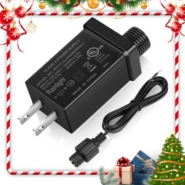 4.5V 0.6A Class 2 Power Supply, US Plug Low Voltage Transformer with 1.2 Meters Extension Cable for 2.7W Christmas Light, String Light, Inflatable Decorations