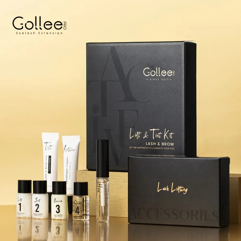 Kit Gollee Lash Lifting De Pestañas Laminado Ceja Con Tinta