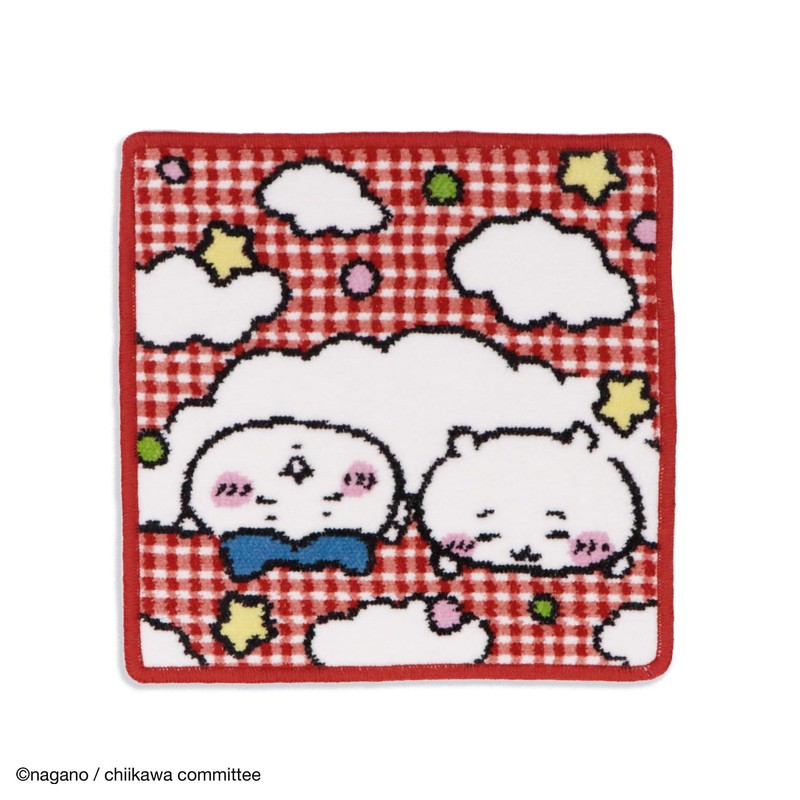 Chiikawa 41-5060250 Towel Handkerchief, Red, Chenille, Packaged, Cute, Approx. 9.8