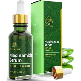 TREE OF LIFE BEAUTY Niacinamide Serum 60 ml - Apariencia de poros - Hidratación profunda - skincare - antioxidantes - Hecho en USA