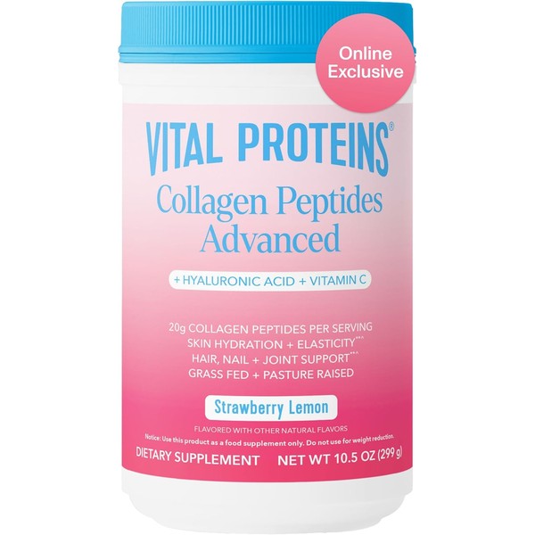 Vital Proteins Collagen Peptides Advanced, Hydrolyzed Peptides with Hyaluronic Acid