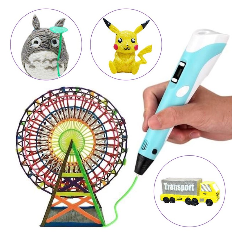 Helweet 3D Pen Filament Refills PLA, 10 Colors (Random), 1.75