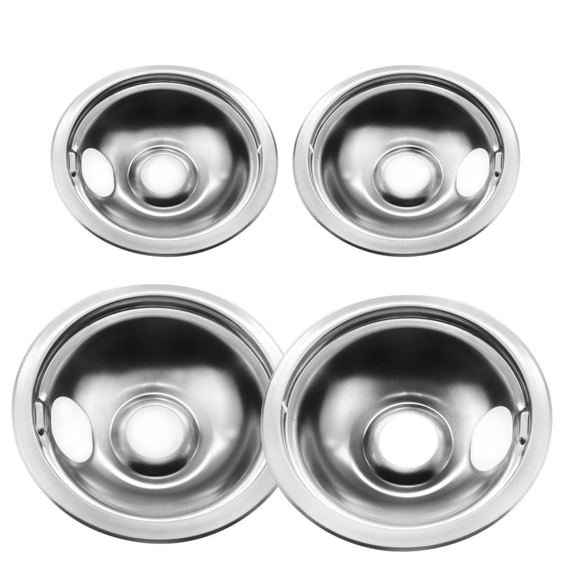 Stainless Drip Pan Set Replacement for Frigidaire Kenmore 316048413 316048414