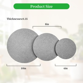 FMTYAOIU 2 PCS Plant Saucer Flower Pot Saucers, Absorbent and Quick-Drying Plant Coasters, Diatomaceous Earth Round Plant Drip Trays for Keeping Counter and Floors Dry and Clean, Gray (10-inch)