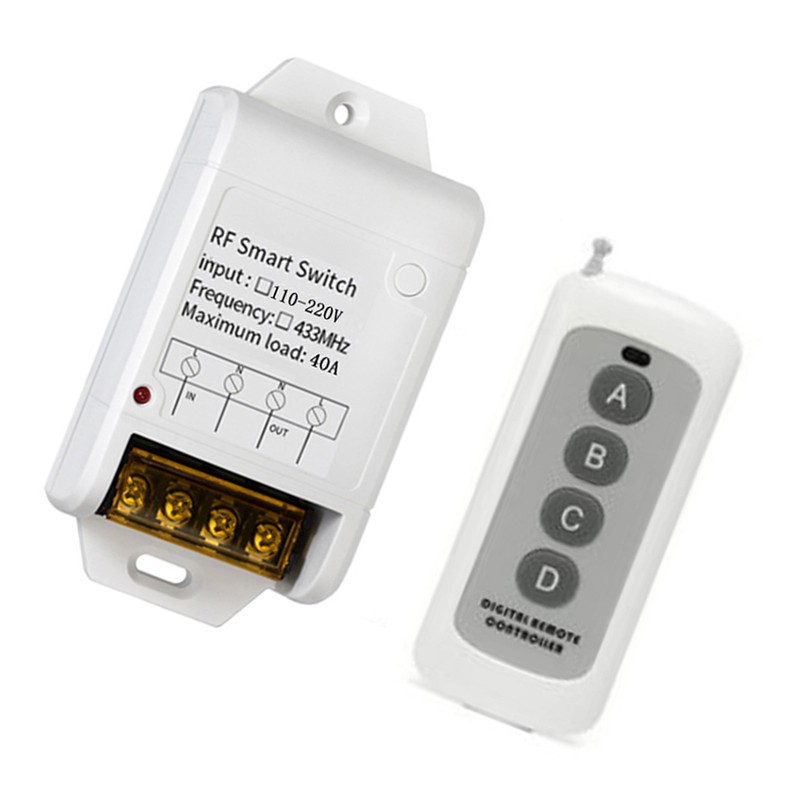 433MHZ Smart RF Relay Switch High Power 110V‑220V Wireless Remote