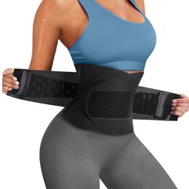 Junlan Slimming Belt Corset Women's Tummy Control Sweat Belt for Waist Trainer Women's Neoprene Belt Sauna Fitness, black