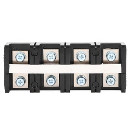 Screw Terminal Strip, Double Row, Electrical Accessories, Industrial Connector, Electrically Insulated Terminal Strip, AC600V 100A (8 Points)