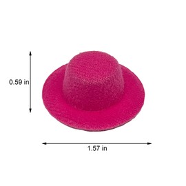 ASUNFO 12 Pcs Mini Top Hat Miniature Tiny Formal Hats Felt Colorful for Crafts Doll Accessories Christmas Party Ornaments 12 Colors 2.3"