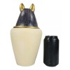 Ancient Egyptian Feline Cat Goddess Bastet Canopic Jar Memorial Urn