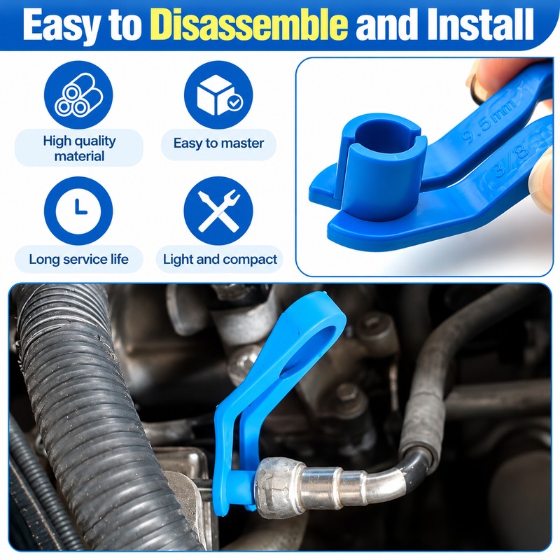 Fuel Line Disconnect Tool Set for Auto Maintenance – Angled