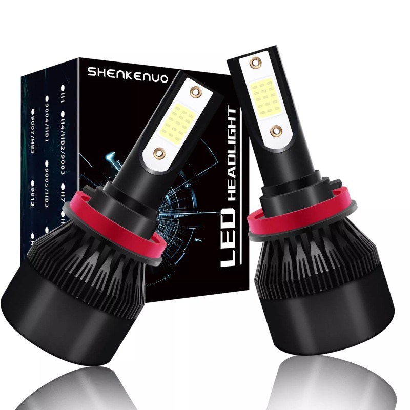 SHENKENUO H11 LED Headlight Super Bright Bulbs Kit Blue 8000K