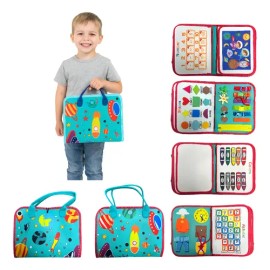 Tablero Portafolio Montessori Sensorial Maletin Educativo                                                                                             