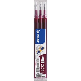 Pilot Pen Frixion Ball 2261022F Refill Rollerball Pen Thickness 0.7 mm Dark Red Erasable Pack of 3