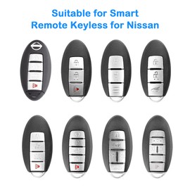 XIYANG TRADE for Nissan Key Fob Cover with Keychain,Soft TPU Key Case Shell Full Protection for Altima Rogue Maxima Sentra Infiniti Armada Sedan Murano Pathfinder Frontier 3 4 5 Button Holder (Black)