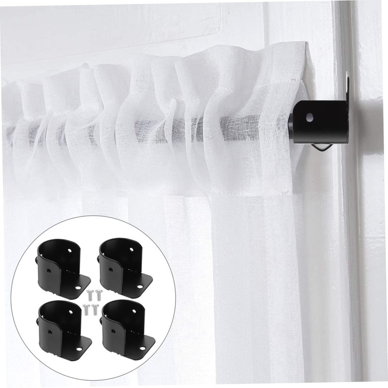 CAXUSD 12 Pcs Flange Code Rods Pole Mount for Closet