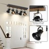 KEESFU 5-Light Plug in Track Lighting Kit,Black Semi Flush Mount