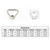 4 Pack M10 Ring Nuts, 304 Stainless Steel Triangle Eye