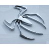 Danti 3D Spider Chrome Emblems Badges Sticker Silvery for Can
