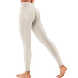 YEOREO Cross Waist Butt Lifting Workout Leggings for Women Hidden Scrunch Yoga Pants Crossover Tummy Control Leggings