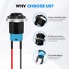 Tmyjfjingxi 4PCS 12V ON/Off Latching Push Button Switch Waterproof 12mm