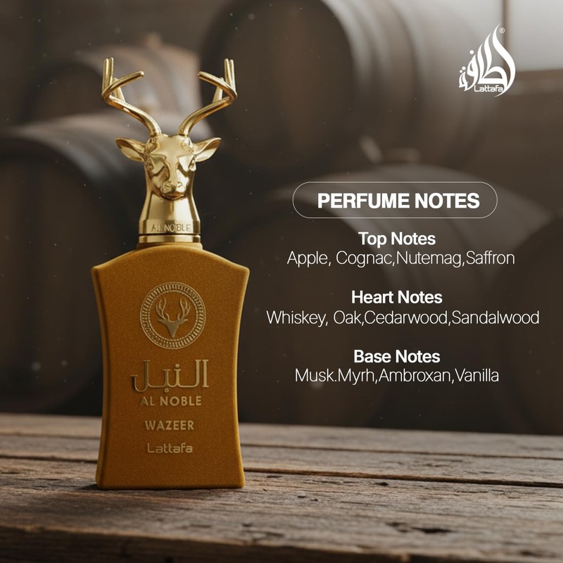 Lattafa Al Noble Wazeer Eau De Parfum Spray 3.4 Ounce