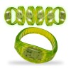 6 Pulsera Luz Led Luminosa Verde Boda Fiesta Evento Conciert