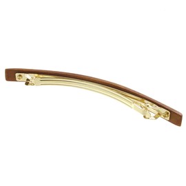 VINGTAINE H7207-LBR- Women's Wood Line Barrette, Simple, Natural, Thin, Casual, Stylish, Hair Accessory,