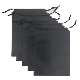 TACKTIMES Drawstring Storage Bag for Toys Adult Game Toys Lint Travel Bags 5Pcs (32 * 22(L x W), Black)