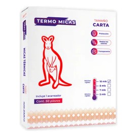 Micas Térmicas TermoMicas 10 mil Tamaño Carta 22.9 x 29.2  50 Piezas  Brillantes                                                                      