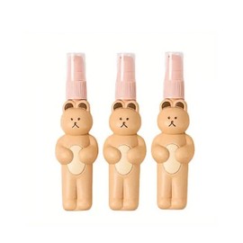 zaoalife Cute Bear Travel Spray Bottle Set Refillable Containers with Waterproof Storage Bag Silicone Squeeze Bottle Silicone Travel Bottles for Travel