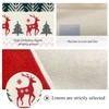 Set of 4 Christmas Place Mats, Washable Pixel Style Red