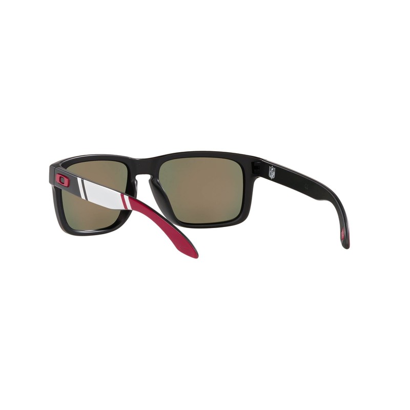 Oakley Men's OO9102 Holbrook Square Sunglasses, Matte Black/Prizm Ruby, 57mm