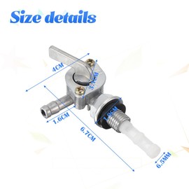 JNNJ Motorcycle Fuel Tank, Fuel Tap, Engine Fuel Tank Valve, Motorcycle Valve Switch, Petrol Fuel Tank Switch Switch, Motorcycle Parts (168 Right Fitting)