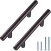 30 Pack Bronze Solid Cabinet Handles Drawer Pulls, 5.38-inch/136mm Length