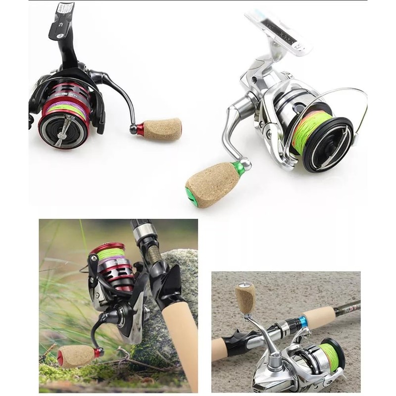 UCCKEYI Spincasting Reel Handle Knob Soft Rubber Cork Spinning Baitcasting