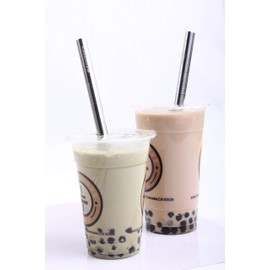 2 Point End BOBA Straw Stainless Steel Extra Wide 1/2" x 9.5" Long Tapioca Pearl Bubble Tea Thick FAT Poke Puncture - CocoStraw Brand