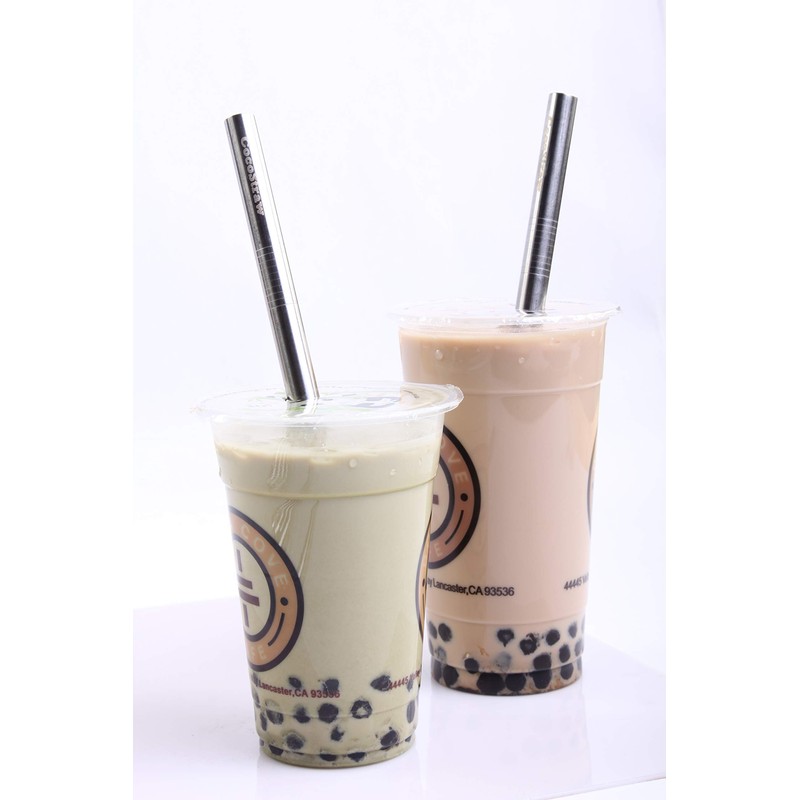 2 Point End BOBA Straw Stainless Steel Extra Wide 1/2"
