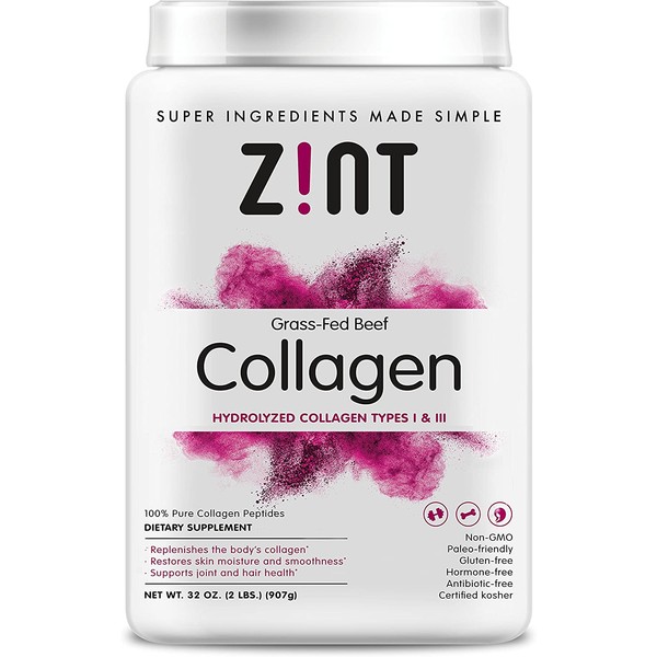 Collagen Peptides Powder XL (32 oz): Paleo & Keto Friendly Grass-Fed Hydrolyzed Collagen Protein Supplement - Unflavored, Non GMO (Packaging May Vary)