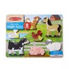 Melissa & Doug Kid Puzzle Wooden 8-Piece Farm Animals Shape