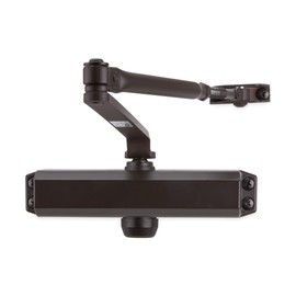 Global Door Controls Commercial Door Closer in Duronotic Finish with Backcheck , small , - Size 4 - TC2204-BC-DU