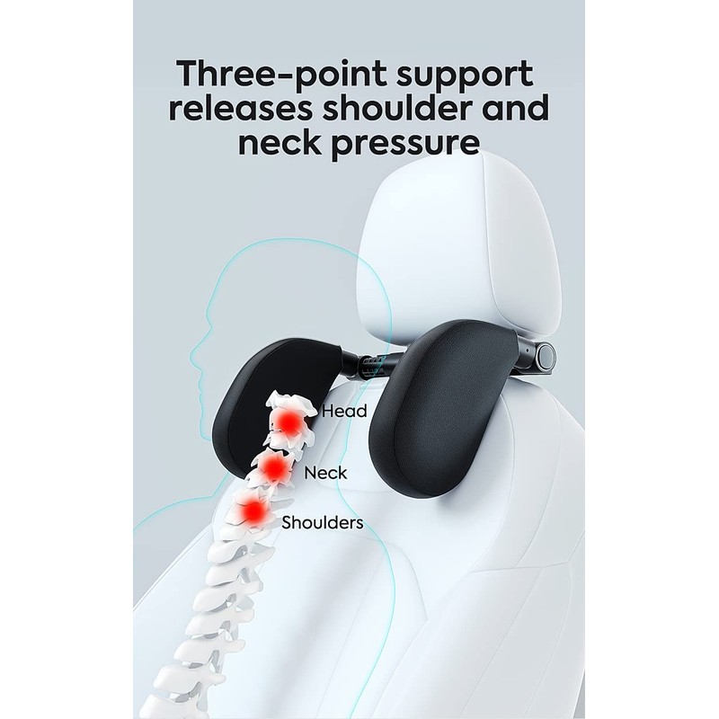 cofcvgs Car Headrest for Kids and Adults, 180° Adjustable Side