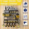 jsyonii Power Tool Organizer, 5 Layer Drill Holders Wall Mount,
