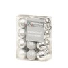 24 x Silver shatterproof Christmas tree Baubles Decorations Mixed finishes