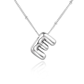 YANCHUN Letter Necklace Gold Silver Initial Necklace for Women Alphabet Pendant Necklaces Initial Charm Necklaces Birthday