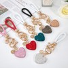 Heveer Heart Key Fob Car Keyring with Sparkling Rhinestones Rhinestone