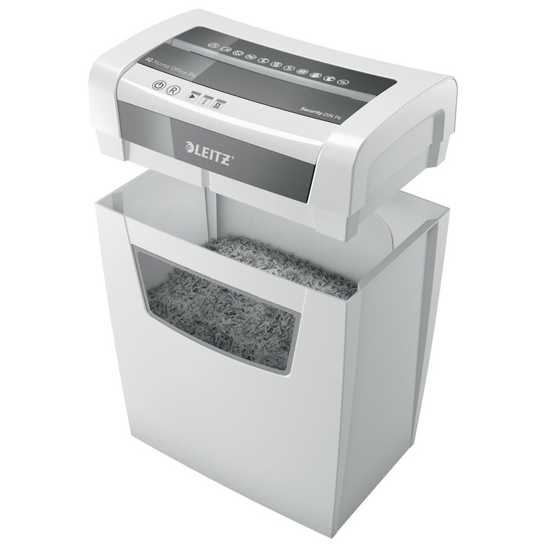 Leitz IQ Paper Shredder, 10 Sheet, Cross Cut, 6 Gallon